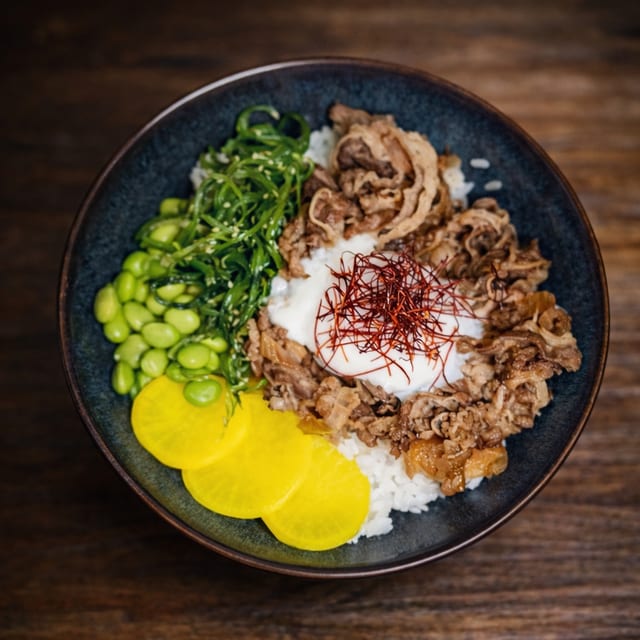 Beef Don Rice Bowl.